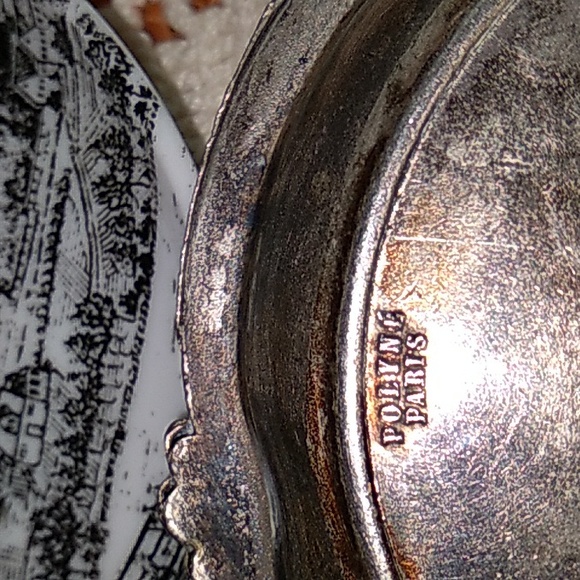 ⚜️ Vintage Eiffel Tower Pewter Plate Miniature  4" - Picture 13 of 16